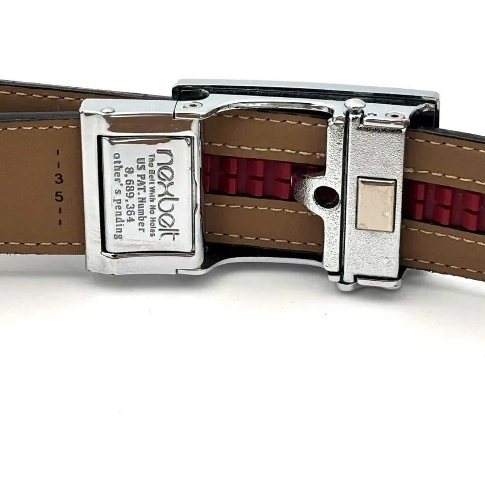 Nexbelt Men's Classic Ebony Dress Ratchet Belt 1 3/8-Cut to 36